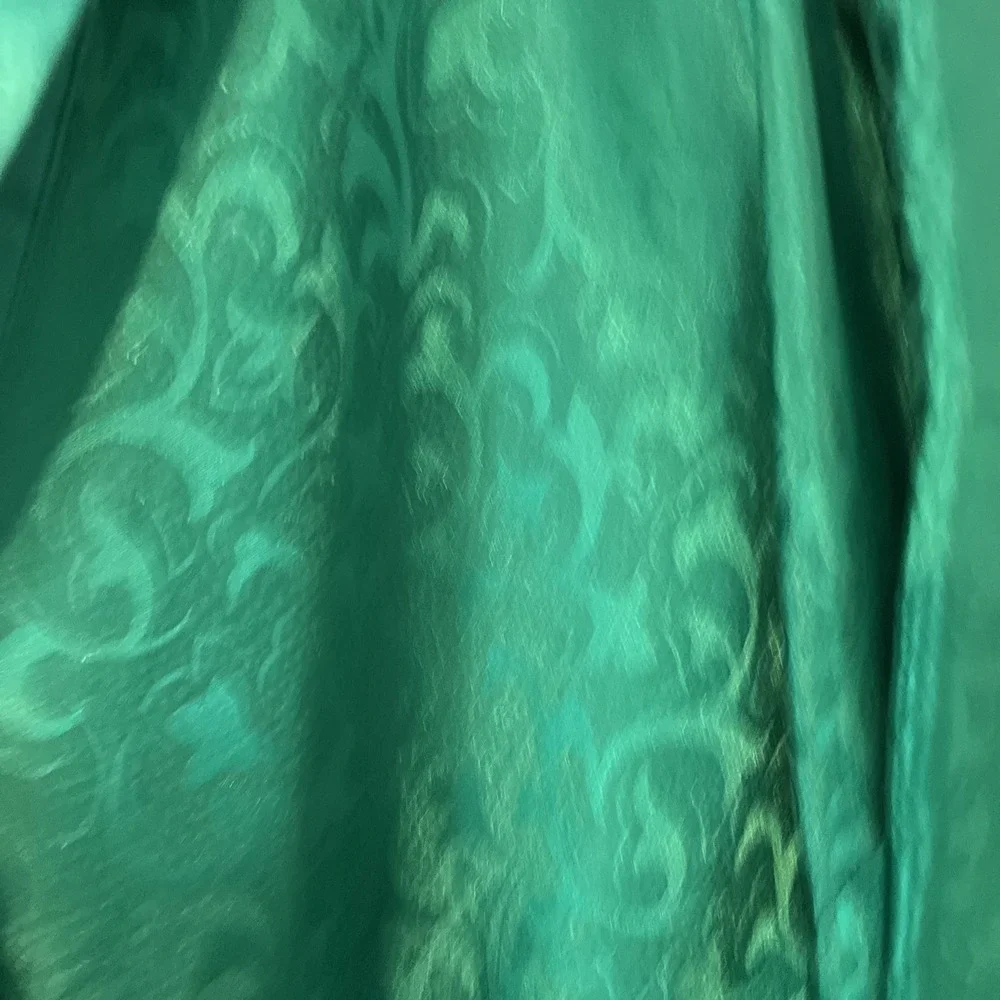 Vintage‎ 1980s Victoria Secret Gold label Emerald Green Satin Robe One Size